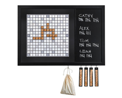 Magnetic Wall Scrabble Game - BLACK & WHITE Design