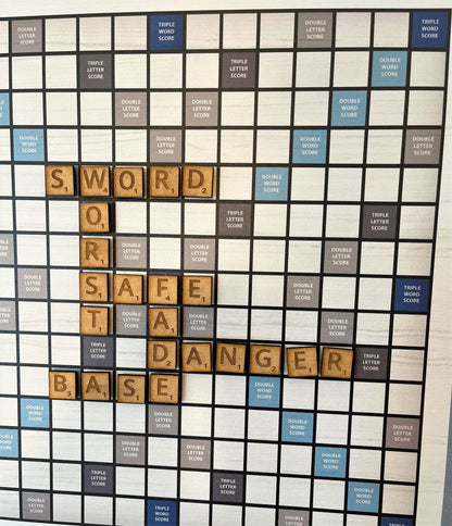 Magnetic Wall Scrabble Game - Beach Wood Design