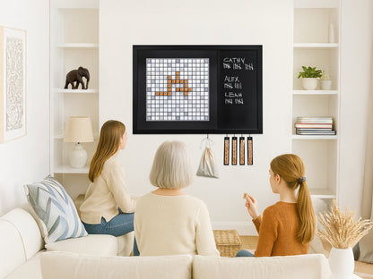 Magnetic Wall Scrabble Game - BLACK & WHITE Design
