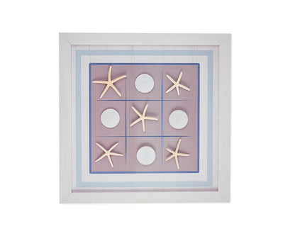 Magnetic Wall Hanging Tic Tac Toe Game - BEACH WOOD Design