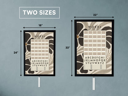 Words on the Wall - Game Room Wall Decor - Playable Family Game - BOHO Design