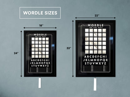 Words on the Wall - Game Room Wall Decor - Playable Family Game - Black & White