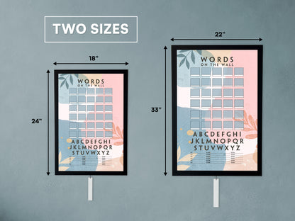 Words on the Wall - Game Room Wall Decor - Playable Family Game - Coastal