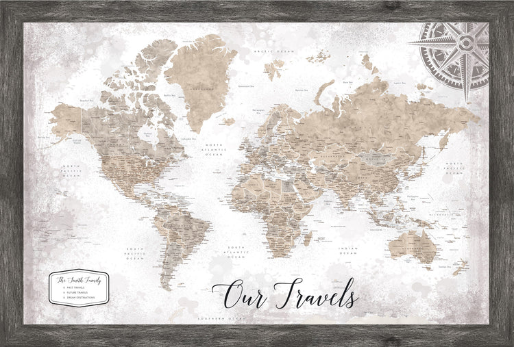 Framed Travel Map Carousel