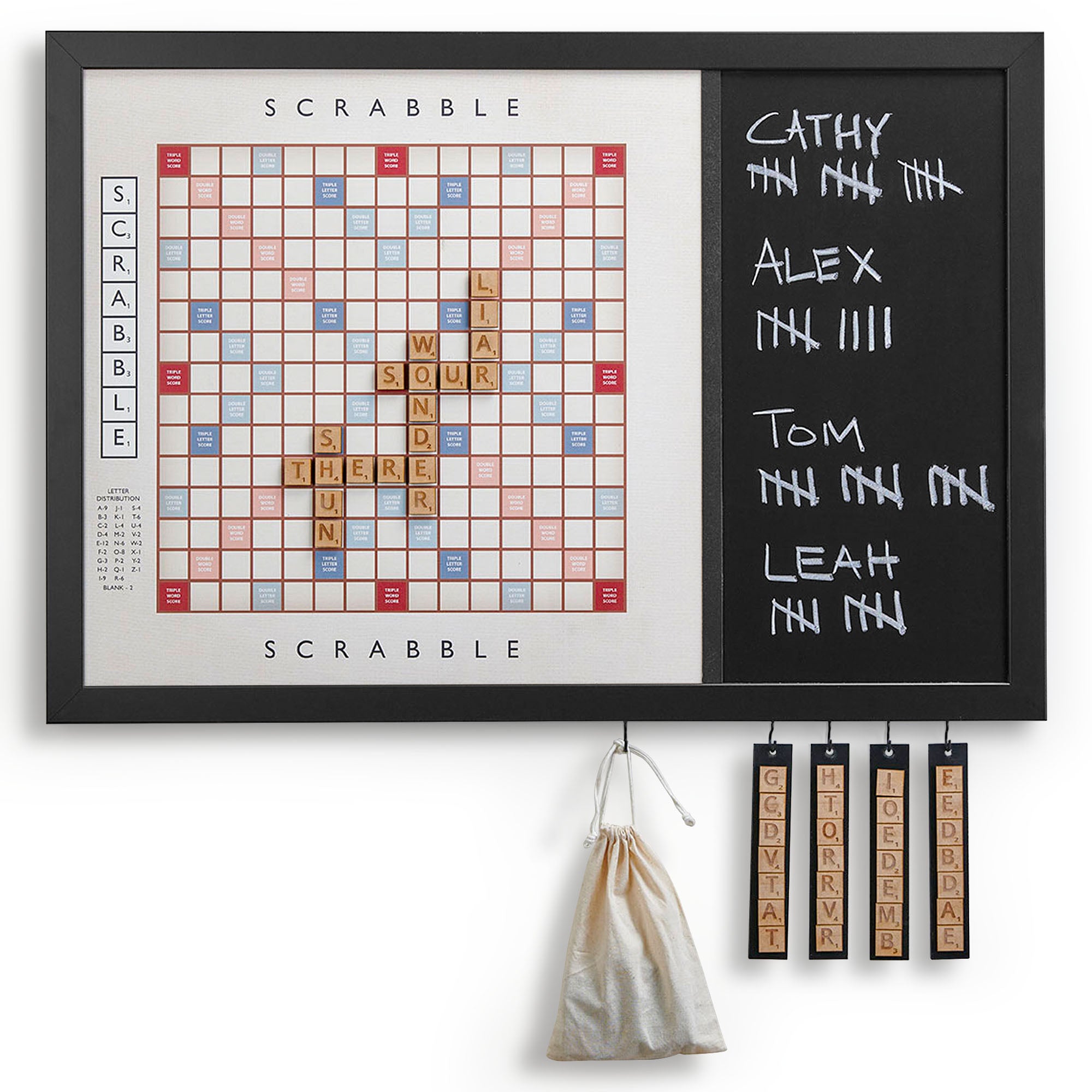 Wall Scrabble Board Perfect gift for scrabble lovers Home