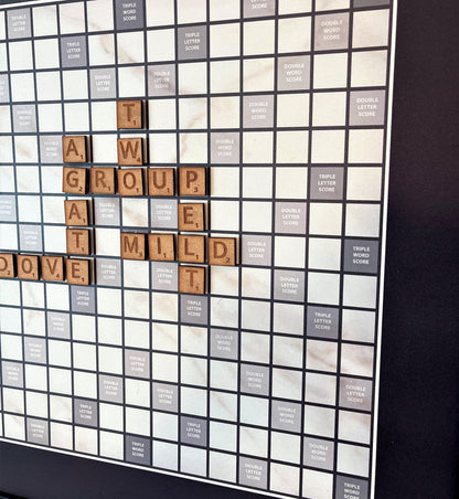 Combo Set of Games & Scrabble - BLACK & WHITE