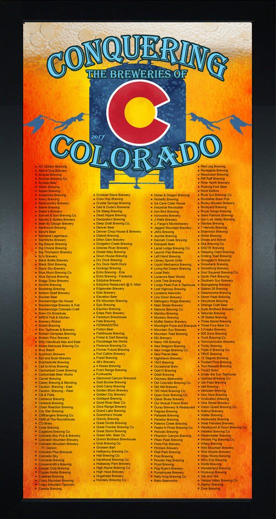 Conquering Brewery Black Framed