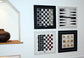 Copy of Set of 4 Magnetic Canvas Games: Black & White Chess | Backgammon | Checkers | Tic Tac Toe
