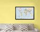Framed Magnetic Travel Map 33" x 22" - Ocean Blue