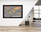Framed Magnetic Travel Map XL 46" x 34" - Modern Grey