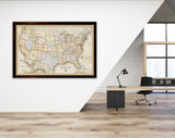  XL Framed Magnetic Travel Map