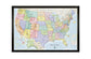 Framed Magnetic Travel Map 33" x 22" - Ocean Blue