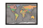 Framed Magnetic Travel Map 33" x 22" - Modern Grey