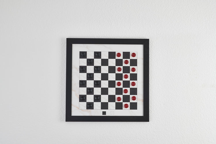 Checkerboard Game Board and Pieces