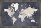 Framed Magnetic Travel Map XL - Midnight Blue Earth