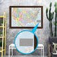 Personalized World Magnetic Travel Maps 33" x 22"