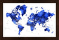 Framed Magnetic Travel Map - Caribbean Blue