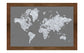 Framed Magnetic Travel Map XL - Dark Grey Scale