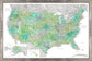 Framed Magnetic Travel Map - Green Spring