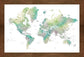 Framed Magnetic Travel Map XL - Green Spring