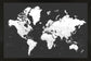 Framed Magnetic Travel Map - Modern Black