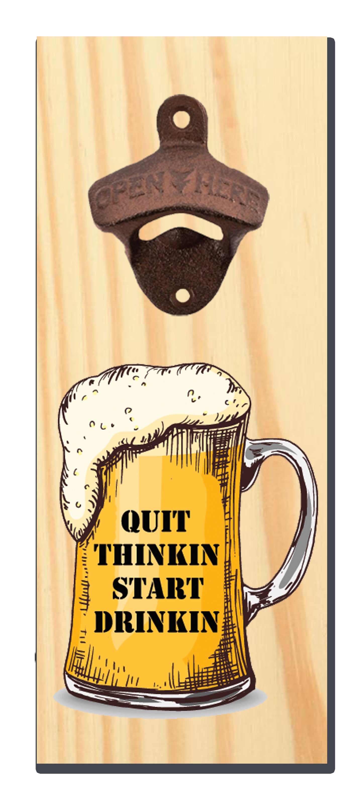 Magnetic Bottle Opener - Humor & Beer