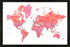 Red Framed Magnetic Travel Map