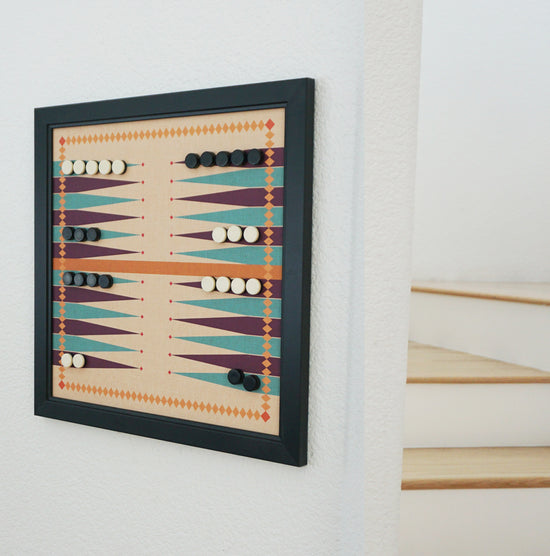 Magnetic Canvas Backgammon Game