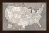 XL Framed Magnetic Travel Map