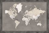 XL Framed Magnetic Travel Map