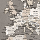 Zoom view of europe