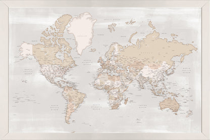Framed Magnetic Travel Map